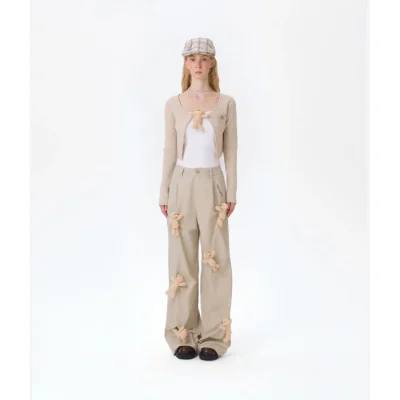 13DE MARZO Doozoo Casual Cargo Pants Khaki