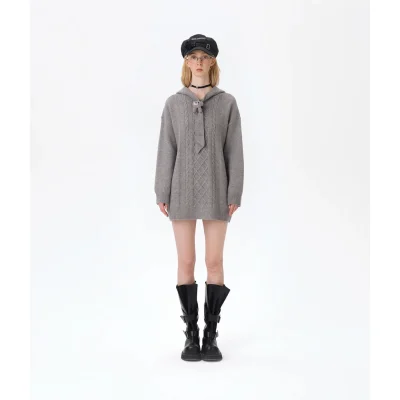 13DE MARZO Bear Belt Logo Beret Black