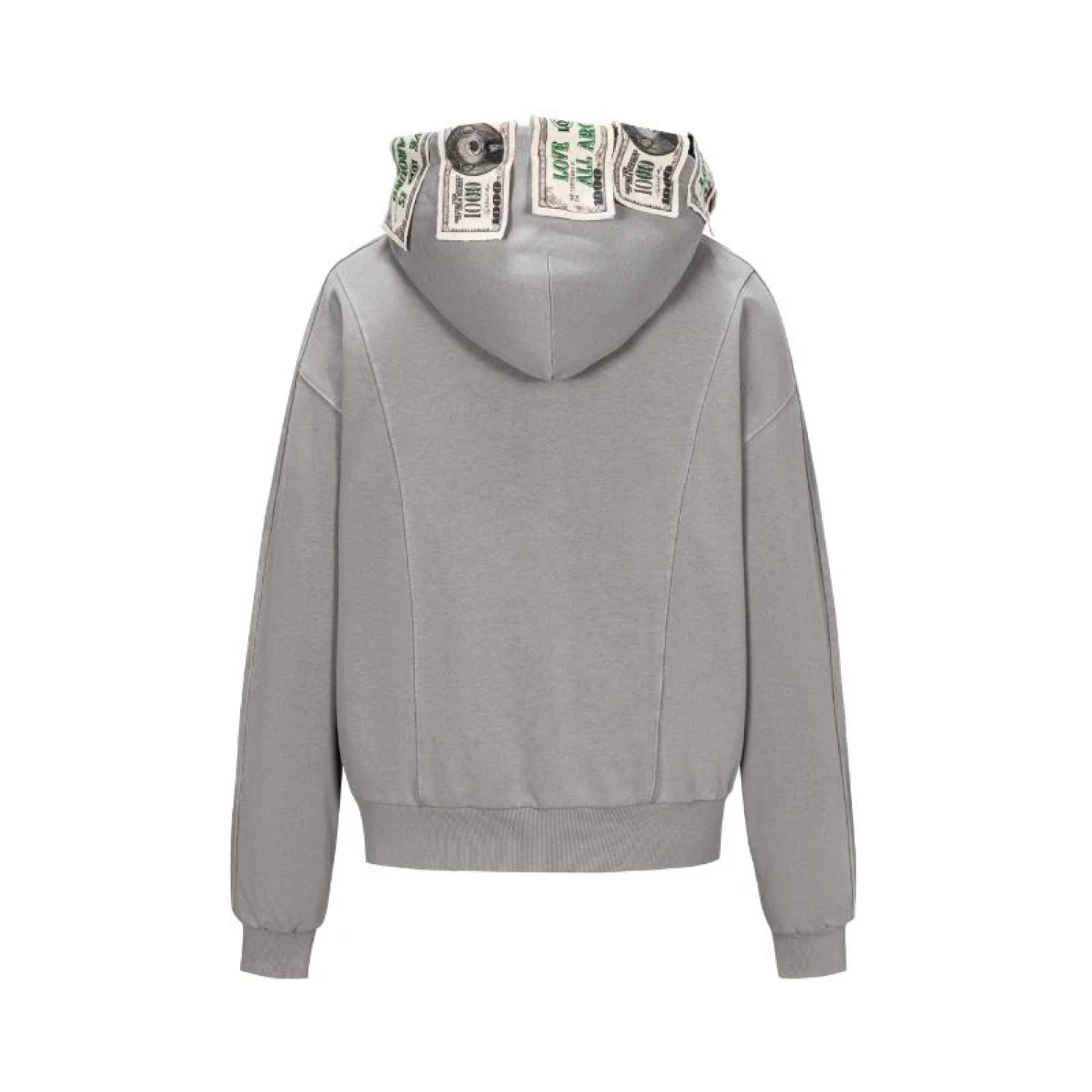 13DE MARZO Bear Cash Zipper Hoodie Grey - Image 6