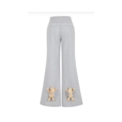 13DE MARZO Base Wide Flare Pants Grey