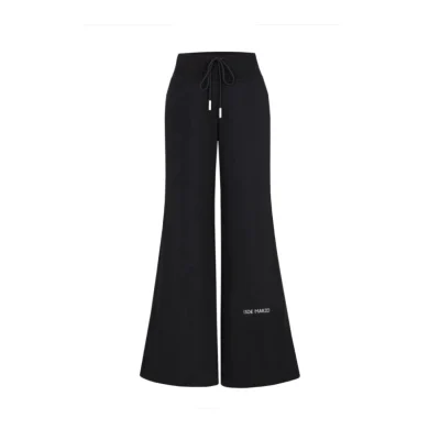 13DE MARZO Base Wide Flare Pants Black