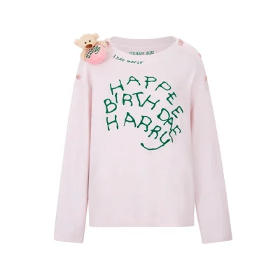 Harry Potter × 13DE MARZO Rubeus Hagrid Birthday Cake Sweater Pink