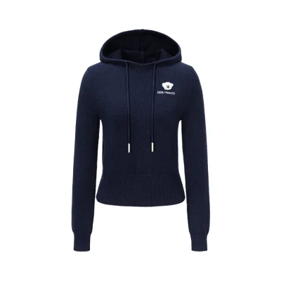 13DE MARZO Mini Logo Tight Sweater Navy Blue