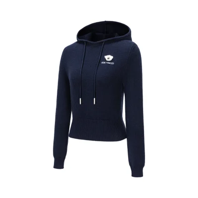 13DE MARZO Mini Logo Tight Sweater Navy Blue