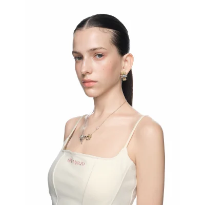 13DE MARZO Framed Bear Necklace