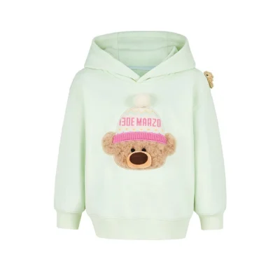 13DE MARZO BabyBear Hat Hoodie Green