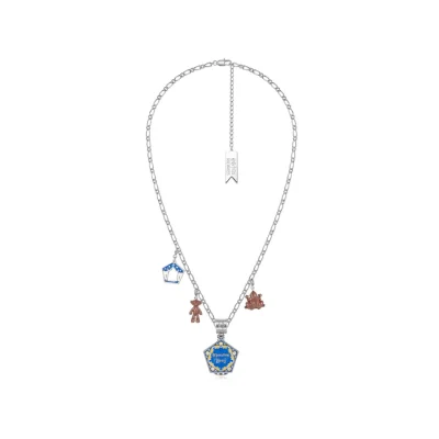 Harry Potter × 13DE MARZO Chocolate Frog Bear Necklace Silver