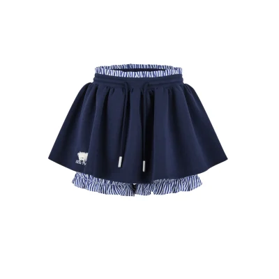 13DE MARZO Lines Bear Dress Navy Blue
