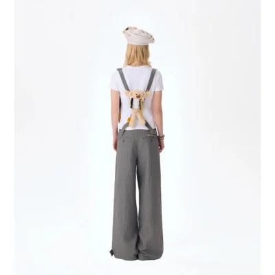 13DE MARZO Tailor Bear Ruler Overall Grey