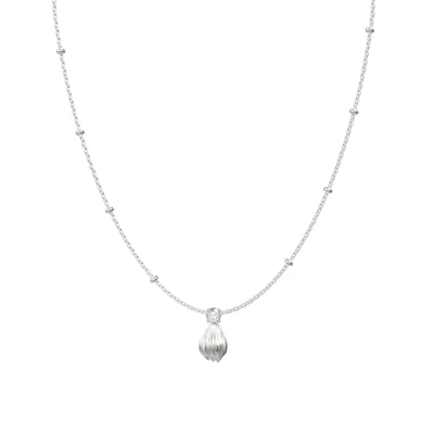 abyb Charming Whipped Cream Swirl Layered Necklace Silver