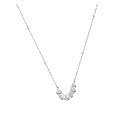 abyb Charming Whipped Cream Swirl Necklace Silver