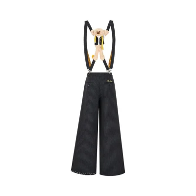 13DE MARZO Tailor Bear Ruler Overall Dark Grey