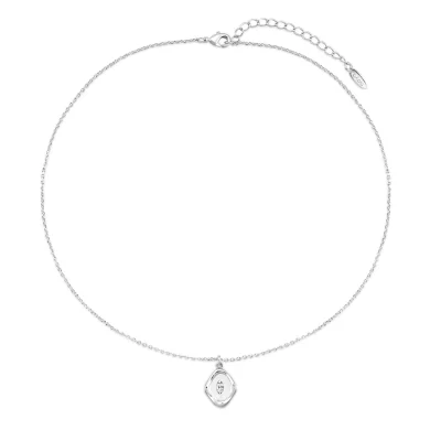 abyb Charming Stamp Necklace Silver