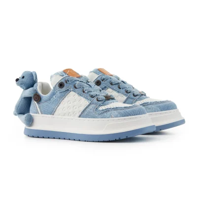 13DE MARZO Bear Denim Sneaker Blue