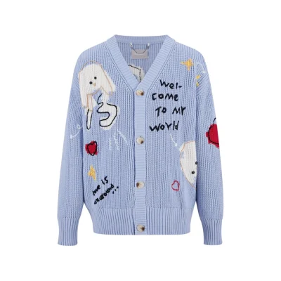 13DE MARZO Doozoo Doodles Cardigan Blue