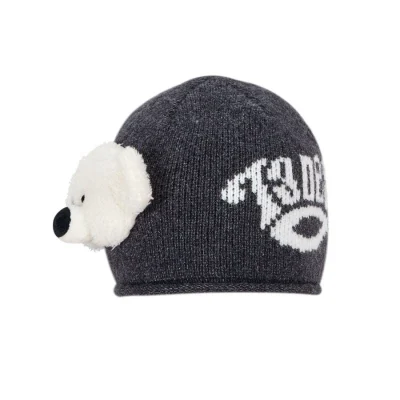 13DE MARZO Doozoo 3D Bear Beanie Dark Grey