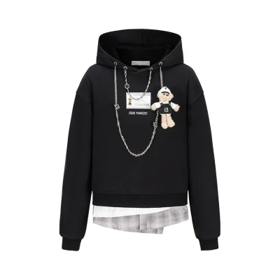 13DE MARZO Sheriff Bear Charm Chain Hoodie
