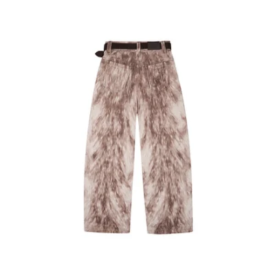 AVVENN Barrel Leg Printed Jeans Fawn