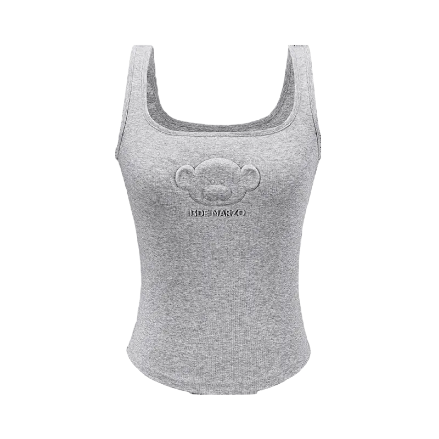 13DE MARZO Bear Logo Tank Top Grey