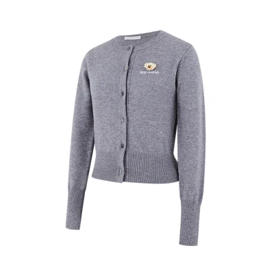 13DE MARZO Mini Logo Cardigan Grey