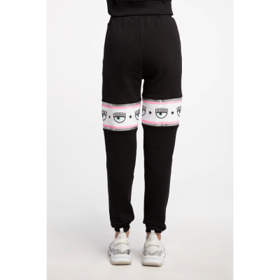 CHIARA FERRAGNI MAXILOGOMANIA TROUSERS BLACK