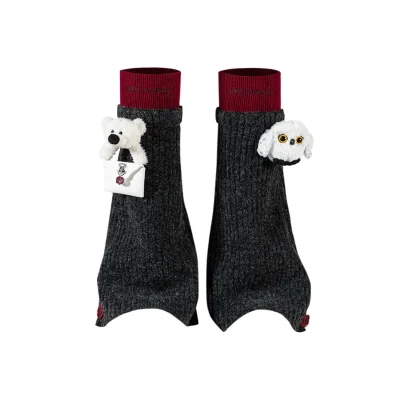 Harry Potter × 13DE MARZO Hedwig Hogwarts Bear Leg Warmer Dark Grey