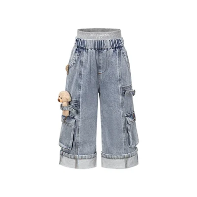 13DE MARZO BabyBear Cargo Jeans Blue