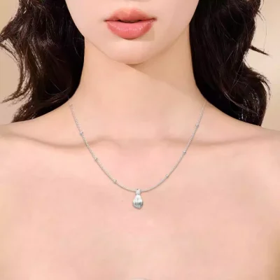 abyb Charming Whipped Cream Swirl Layered Necklace Silver