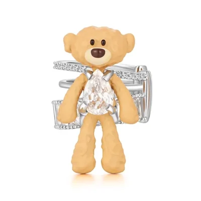 13DE MARZO Zircon Bear Ear Cuff Right Side