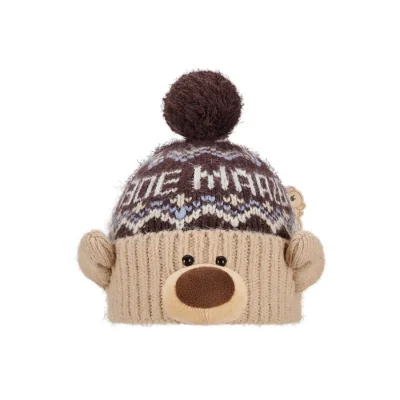 13DE MARZO BabyBear Fair Isle Knit Beanie Brown