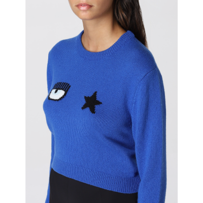 CHIARA FERRAGNI EYESTAR KNITWEAR CLASSIC BLUE