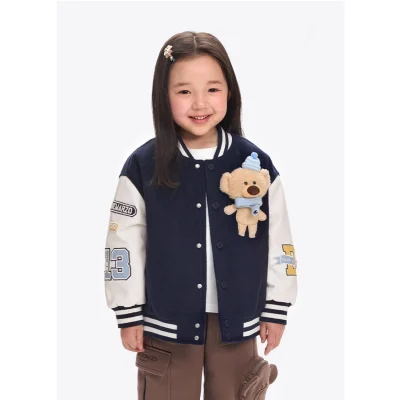 13DE MARZO BabyBear Baseball Jacket Navy Blue