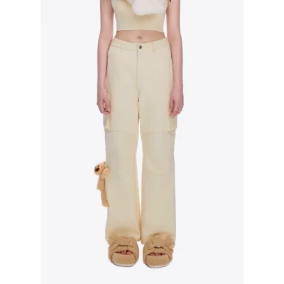 13DE MARZO Doozoo Multi-Pocket Cargo Pants Beige