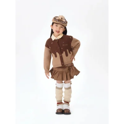 13DE MARZO BabyBear Donut Cardigan Brown