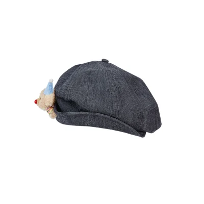 13DE MARZO Vintage Artist Octagonal Hat Dark Grey