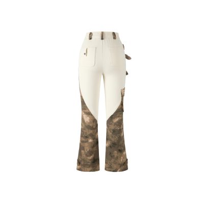 13DE MARZO Bear Camo Patch Trousers Beige