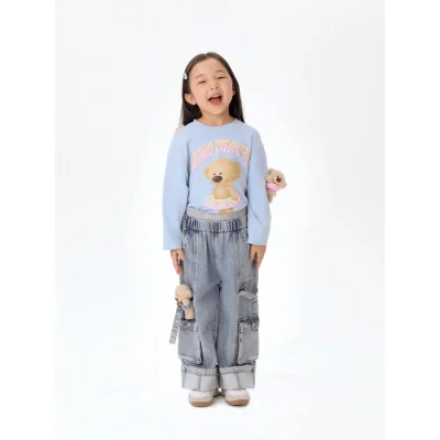13DE MARZO BabyBear Cargo Jeans Blue