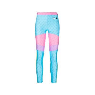 CHIARA FERRAGNI EYE-MOTIF COLOUR-BLOCK LEGGINGS
