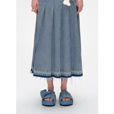 13DE MARZO Denim Bear Slipper Blue