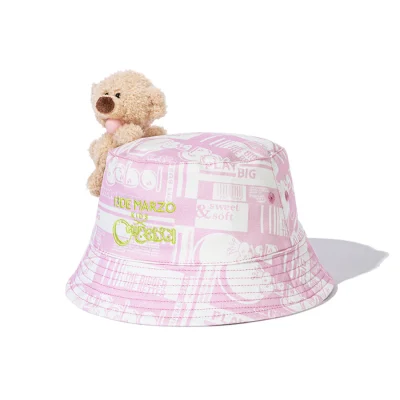 13DE MARZO BabyBear Bubblegum Bucket Hat White