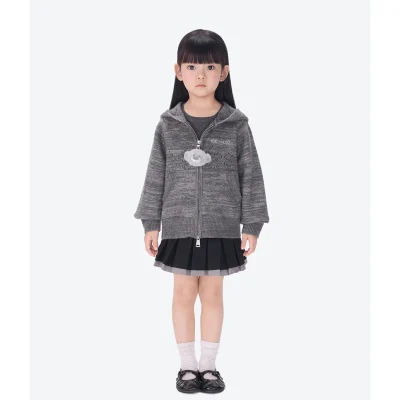 13DE MARZO BabyBear Pleated Dress Black
