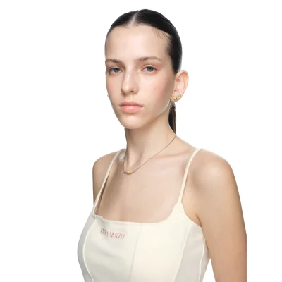 13DE MARZO Monet's Garden Crystal Rhinestone Necklace