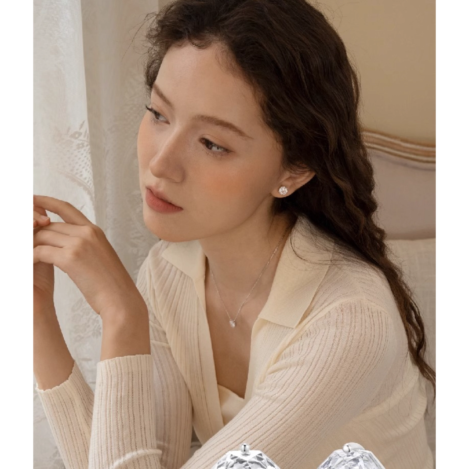 abyb Charming La Rose Earring Silver - Image 3