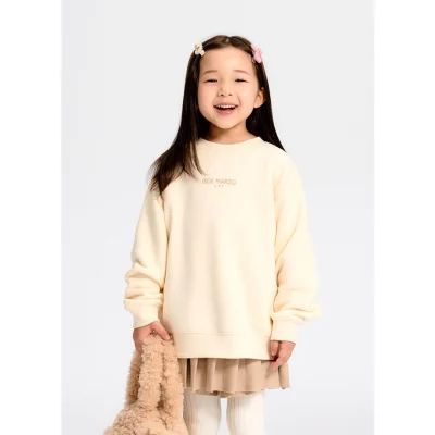 13DE MARZO Kids BabyBear Crewneck Sweatshirt Beige