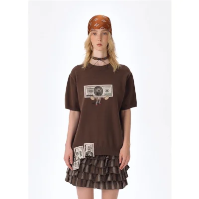 13DE MARZO Bear Cash T-shirt Brown