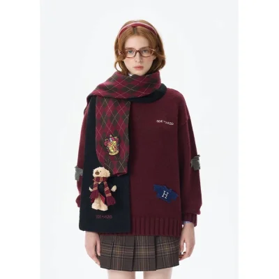 Harry Potter × 13DE MARZO Hogwarts Four Houses Bear Scarf