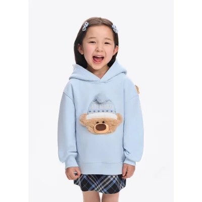 13DE MARZO BabyBear Hat Hoodie Blue