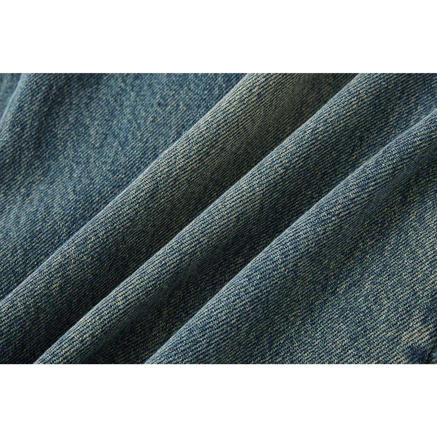 13DE MARZO Ripped Check Wide-Leg Trousers Blue - Image 9