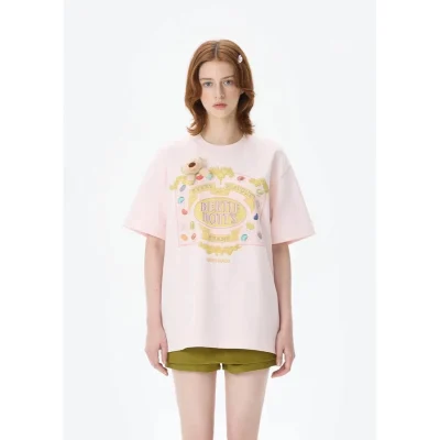 Harry Potter × 13DE MARZO Honeydukes Snack T-shirt Pink
