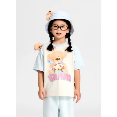 13DE MARZO BabyBear Cake Time T-shirt Blue